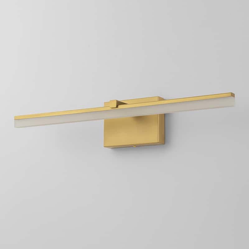 1-Light Modern Gold/ Black Linear LED Bathroom Vanity Light Indoor 3000K Wall Light