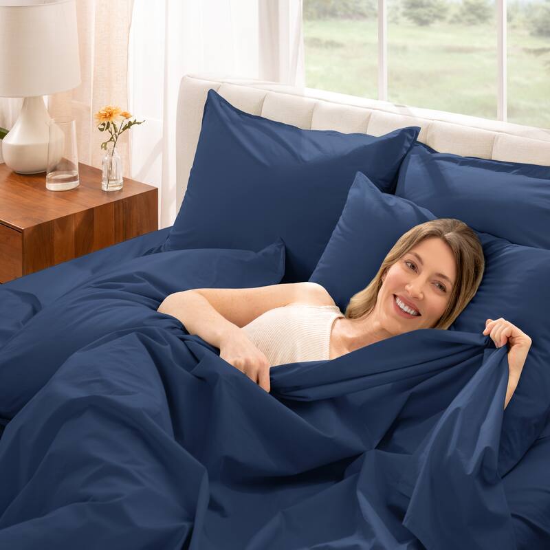 Bare Home Organic Cotton Sheet Set - Crisp Percale Weave