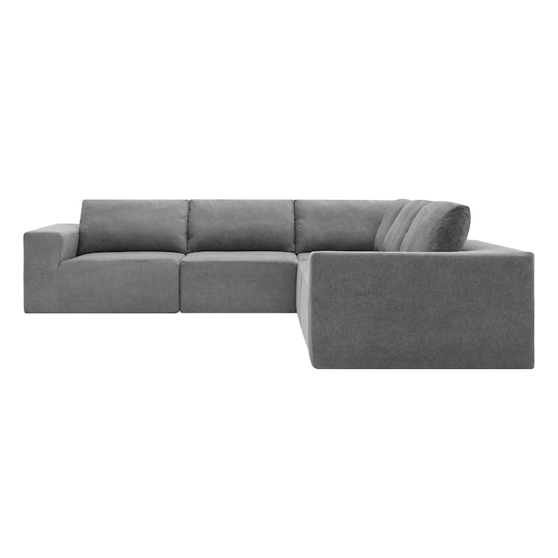 116"x116" Terrycloth Modular Sectional Sofa (5-Piece, No Assembly)