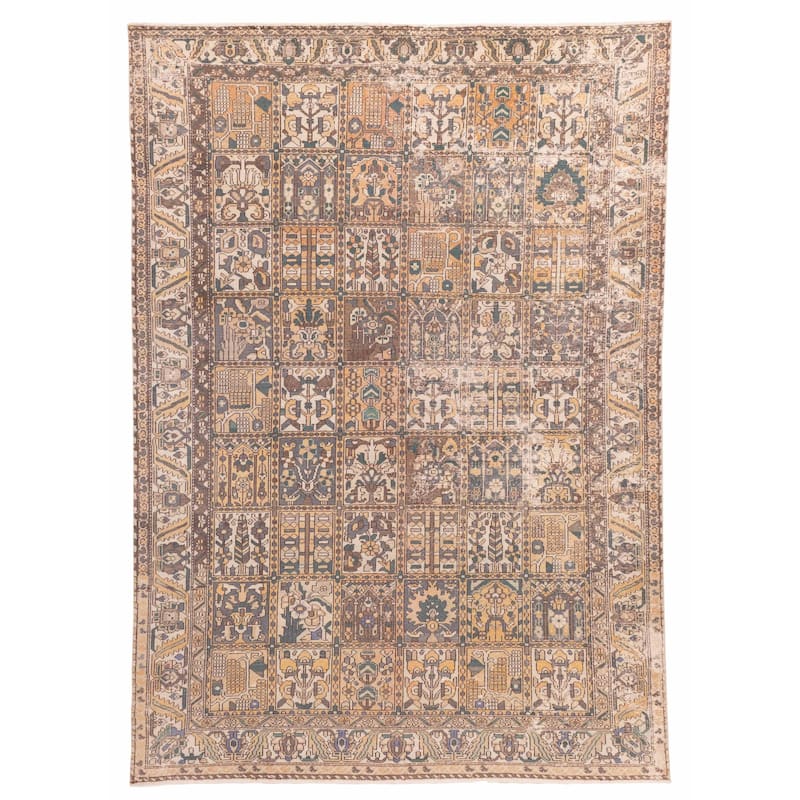 ECARPETGALLERY Hand-knotted Antalya Vintage Brown Wool Rug - 6'11 x 9'6