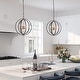 preview thumbnail 2 of 6, Mid-century Modern Frame 6-light Pendant Lights Globe Ceiling Chandeliers - D18" x H22.5"