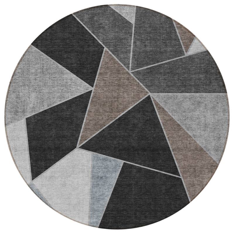 HomeRoots Geometric Transitional Rectangle Outdoor Rug