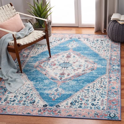 SAFAVIEH Journey Machine Washable Slip Resistant Sharyl Boho Medallion
