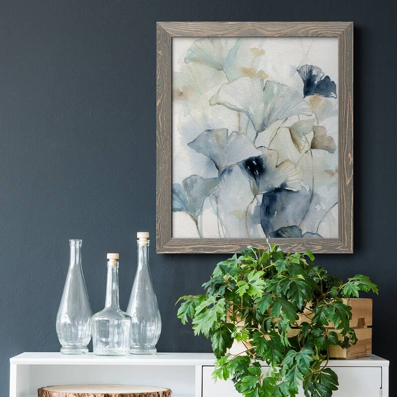 Indigo Ginkgo I-Premium Framed Canvas - Ready to Hang