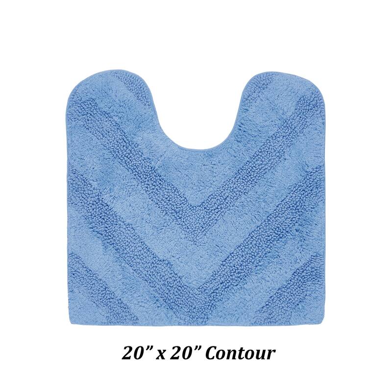 Better Trends Bathroom Rug 100% Cotton Tufted Water Absorbent Bath Rug for Shower, Sink Bath Mats Machine Wash Hugo Collection