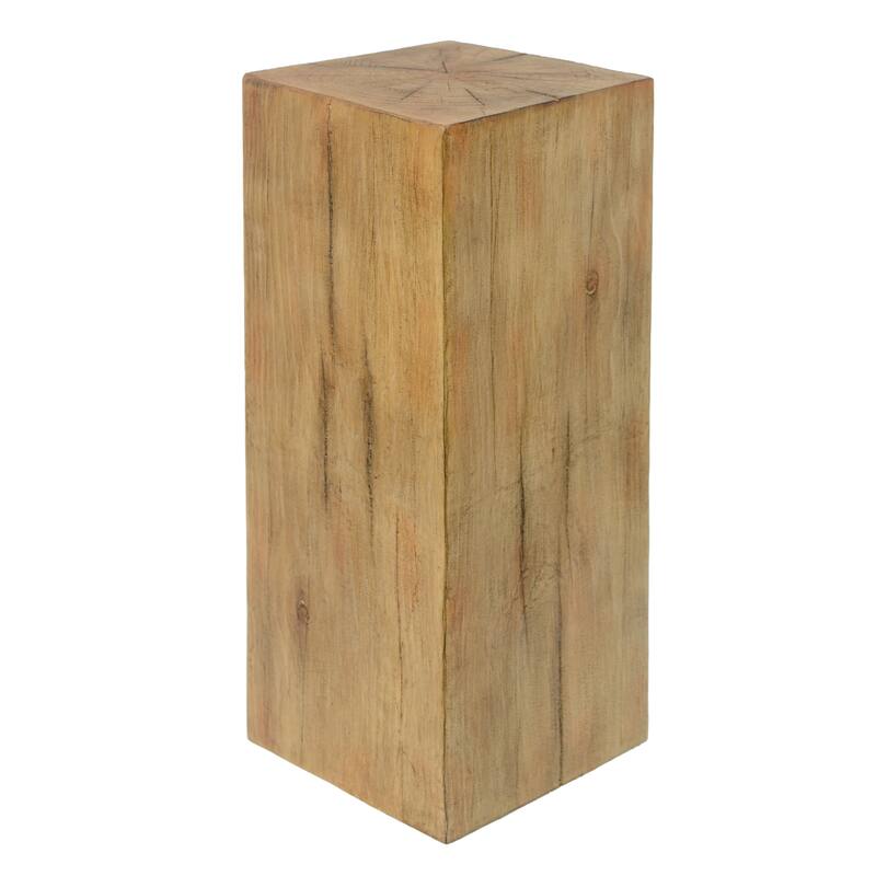Wood-Look Square-Column MGO End Table