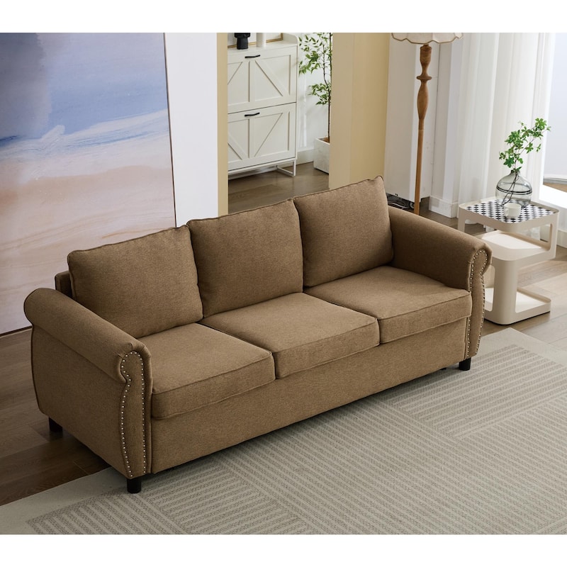 81.5" 2-in-1 Queen Convertible Sleeper Sofa Bed