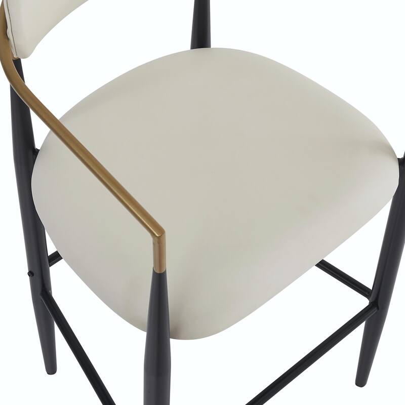 Modern Counter Stool Set - Comfortable, Sturdy Iron Frame
