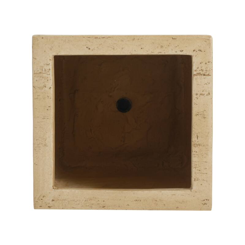 Roomfitters MGO Rectangle Planter Box, 27'' Tall Handmade Outdoor Garden Pot for Patio, Balcony & Entryway, Antique brown