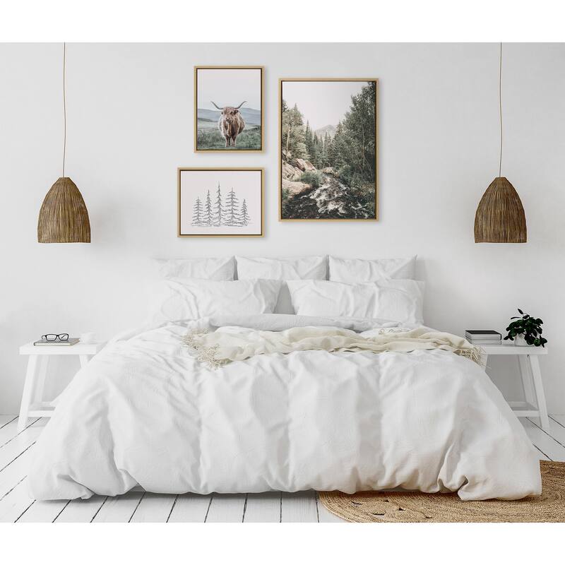 Kate and Laurel Sylvie Landscape Framed Canvas Set by Various Artists