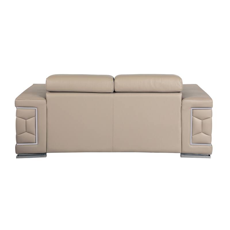 Top Grain Italian Leather Loveseat