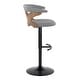 preview thumbnail 113 of 141, Carson Carrington Viby Adjustable Bar Stool with Rounded T Footrest (Set of 2)