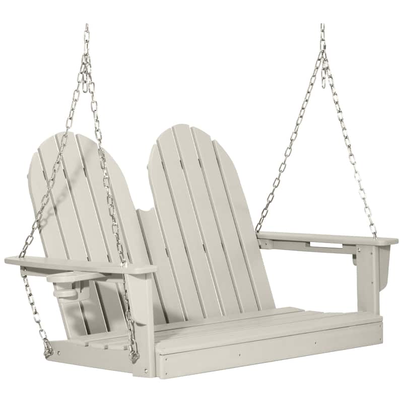 Hanniford Poly Adirondack 50 Inch Porch Swing - Sand