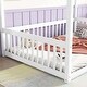 preview thumbnail 40 of 49, Full Size Canopy Frame Floor Bed with Fence