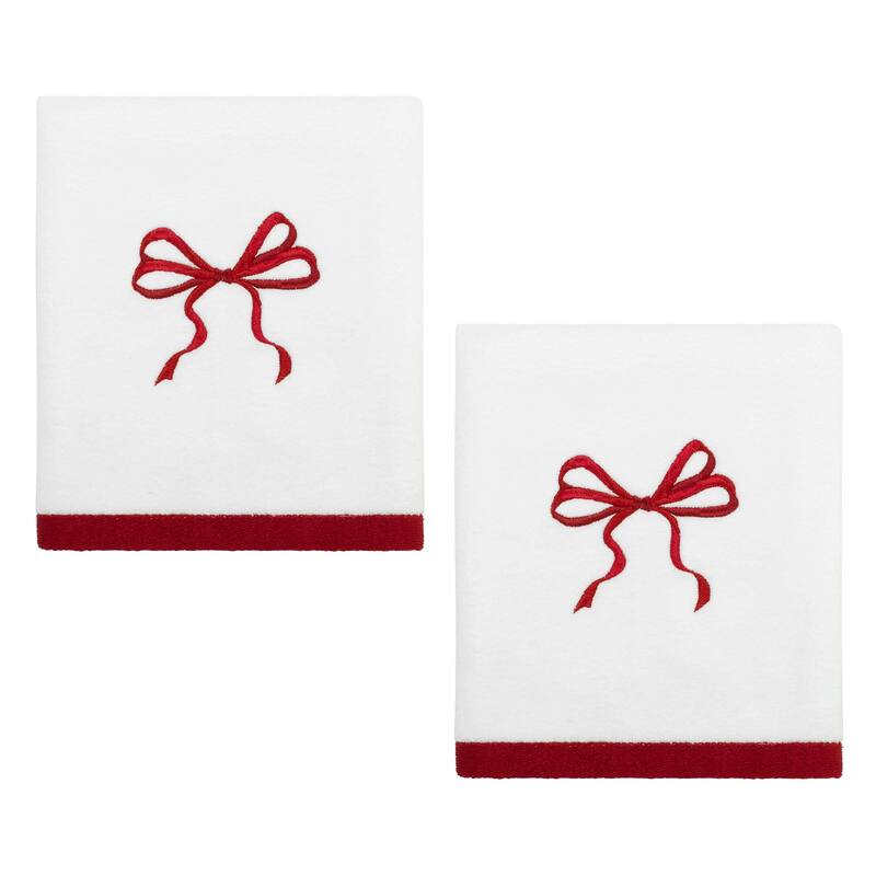 Avanti Christmas Bows 2-Pack Hand Towel Set