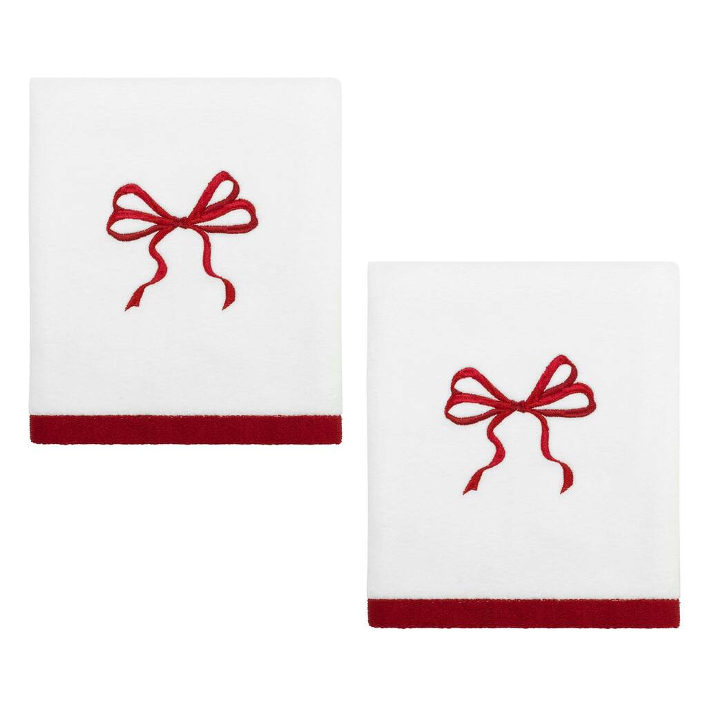 Avanti Christmas Bows 2-Pack Hand Towel Set