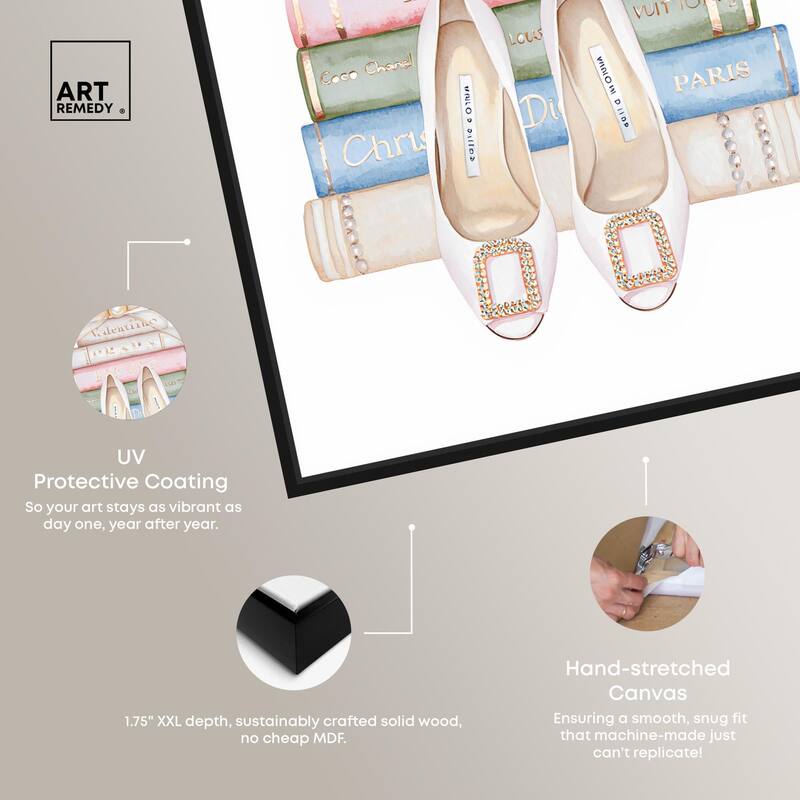 Bow And Buckles Canvas by Art Remedy