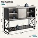 preview thumbnail 5 of 8, Buffet Sideboard Storage Bar Cabinet with Sliding Door
