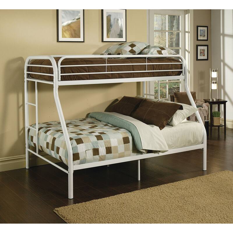 Keane Twin XL/Queen Bunk Bed with Side Ladders - White - Twin XL