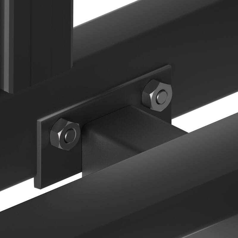 Queen Size Bunk Bed, Heavy Duty Metal Bunk Bed Frame with Built In Ladder and Guardrail, Queen over Queen, No Box Spring Needed