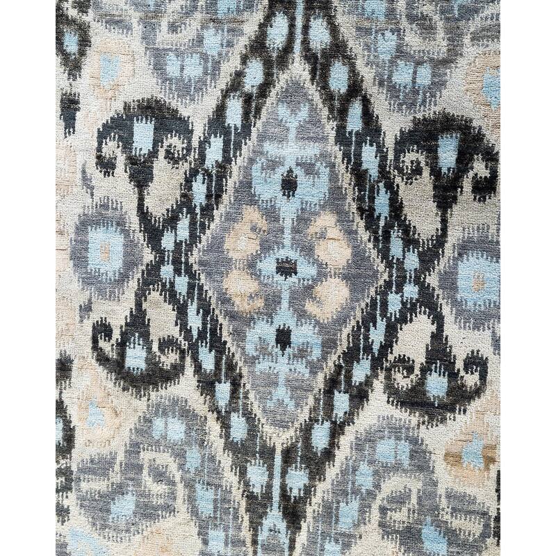Ikat One-of-a-Kind Hand-Knotted Area Rug, Beige - 8' 0" x 10' 6"
