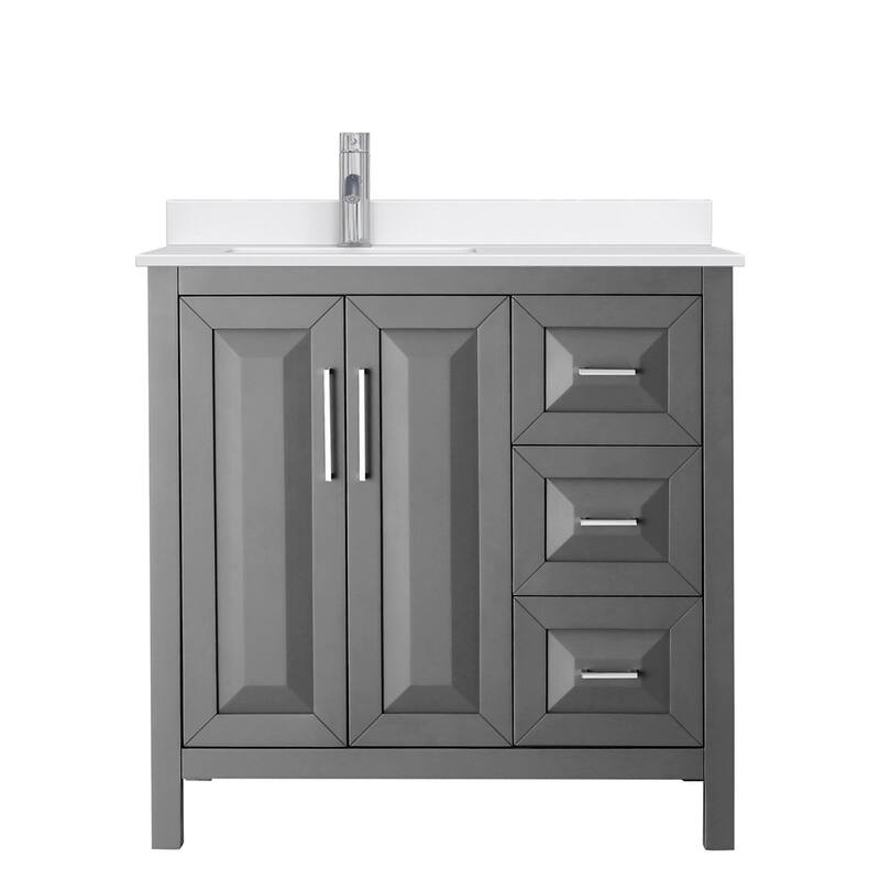 Daria 36-inch Single Vanity, Single Hole Quartz Top