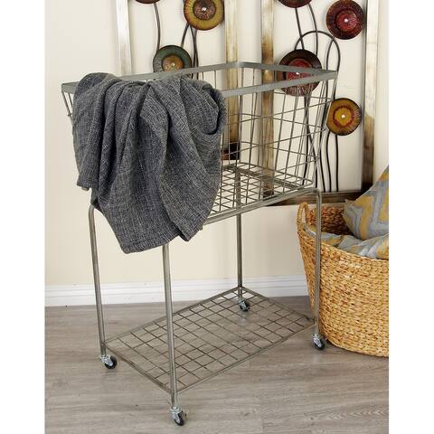 Grey Iron Industrial Storage Cart 36 x 28 x 18 - 28 x 18 x 36