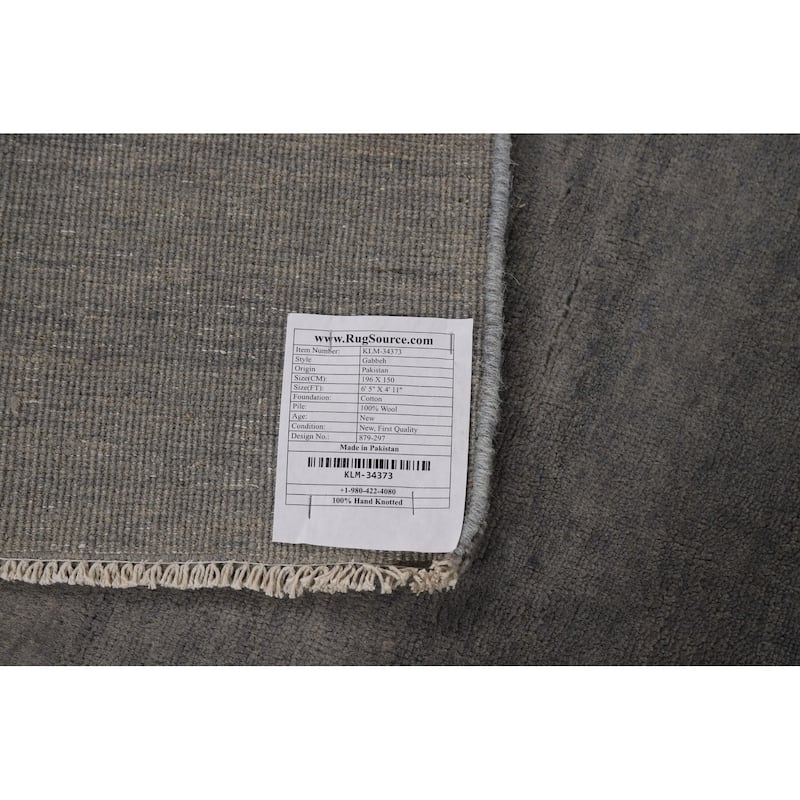 Gabbeh Modern Oriental Rug Handmade Tribal Wool Carpet - 4'11"x 6'5"