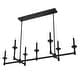 preview thumbnail 4 of 9, Hunter Briargrove 7-Light Linear Chandelier - Dining room, Candle, Geometric, Transitional