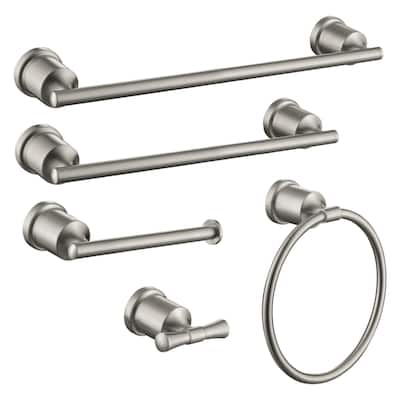 Kingston Brass BAHK9112478 Mathsson 5 Piece Bathroom Package with 18,