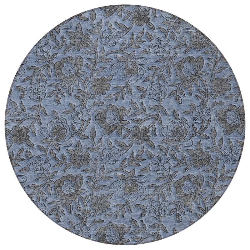 HomeRoots Floral Transitional Rectangle Outdoor Rug