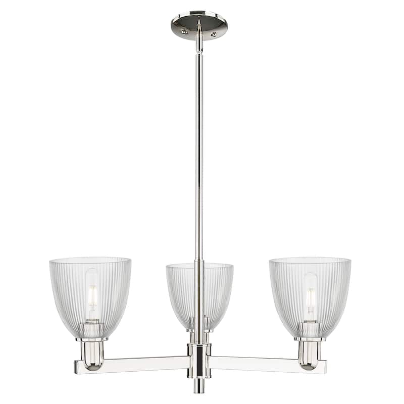 Innovations Lighting Endless Possibilities Arcadia - Castile - 3 Light 28" Stem Hung Chandelier - Clear/Satin Nickel