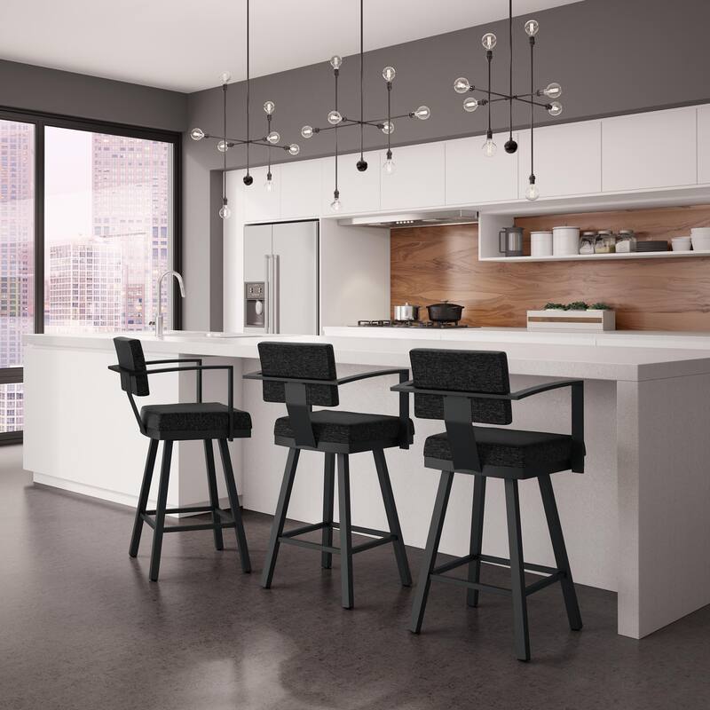 Amisco Akers Swivel Bar Stool