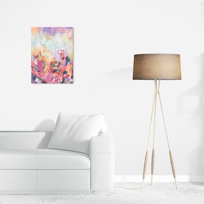 Wynwood Studio Canvas Abstract Cotton candy Pink and Modern & Contemporary Wall Art Canvas Print
