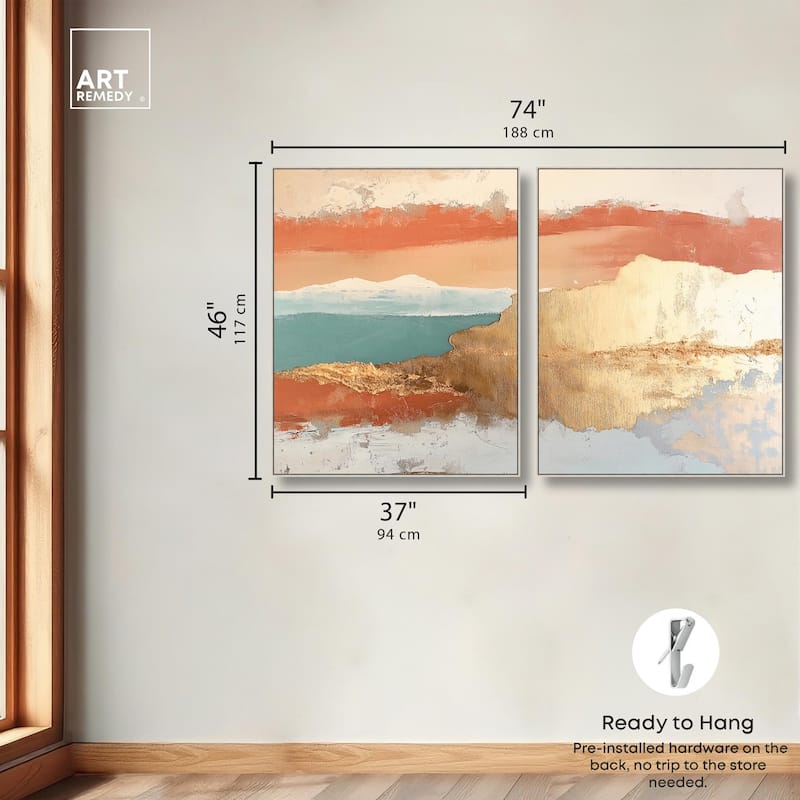 Earthy Glow I Canvas Set of 2 by Art Remedy