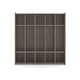 preview thumbnail 2 of 4, Tot Mate 5 Section Preschool Laminate Floor Locker - 46" x 15" x 47 1/2" Shadow Elm Gray - Assembled