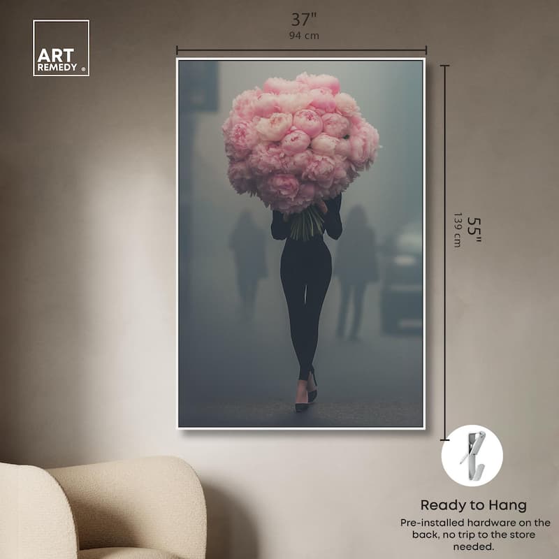 Peony Bouquet Canvas by Art Remedy