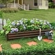 preview thumbnail 4 of 7, Galvanized Steel Rectangular 5.8-Ft x 2.9-Ft Raised Garden Bed Planter, Brown - 11.61" H x 70.15" W x 34.76" D