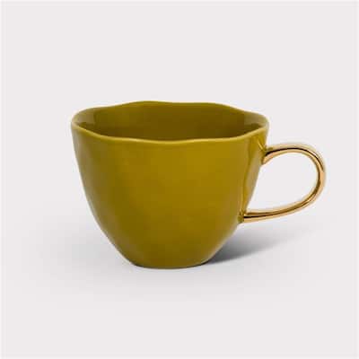 Good Morning Cup Cappuccino/Tea Cup Amber Green