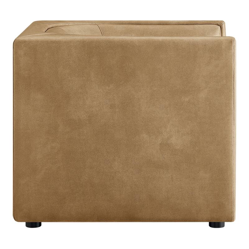 Hilda Curved Back Vegan Leather Armchair