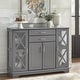 preview thumbnail 5 of 17, Simple Living Kendall Modern Farmhouse Buffet/Sideboard Grey