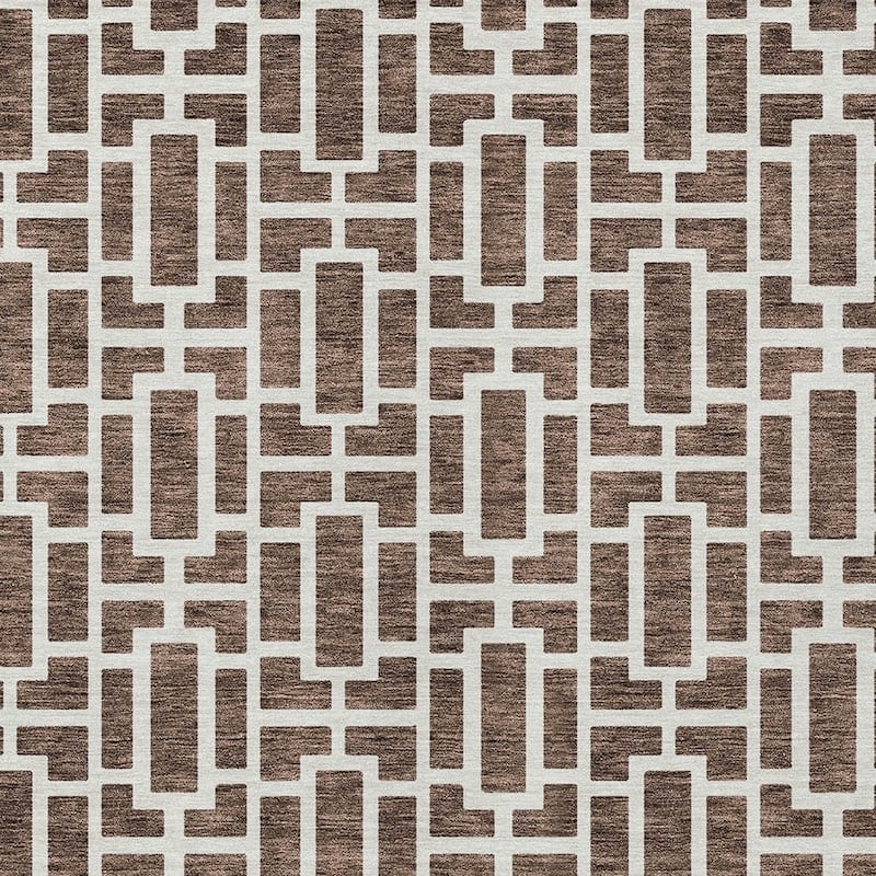 HomeRoots Geometric Transitional Rectangle Outdoor Rug