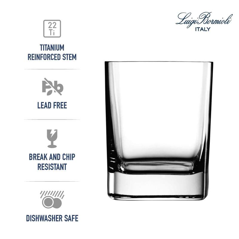 Luigi Bormioli Set of 6 Strauss DOF Drinking Glasses - 11.75 oz