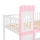 preview thumbnail 12 of 13, Roomfitters Twin Over Twin Castle Bunk Bed with Ladder, Sturdy Wooden Frame, Stylish and Fun Design for Bedroom, Pink