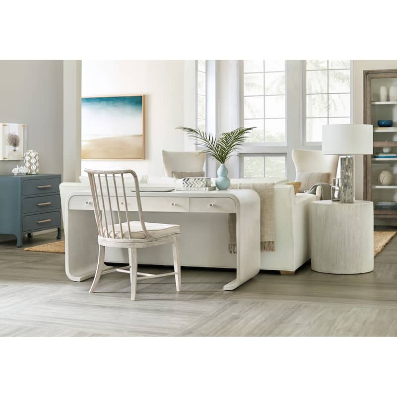 Hooker Furniture 6350-10460 60" Raffia and Wood 3 Drawer Writing Desk