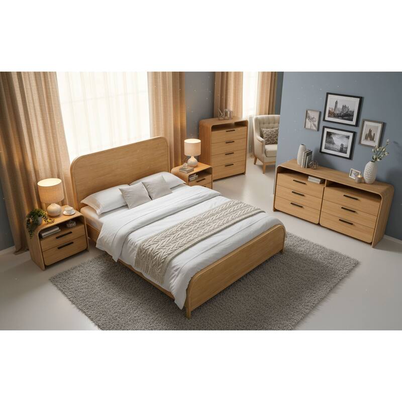 Modrest Dresden Modern Natural Acacia Bed