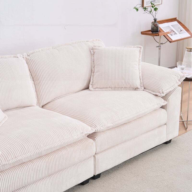2-seats Sofa With 2 Back Pillows