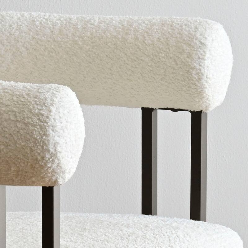 Boucle Upholstered Arm Chair(Set of 2)