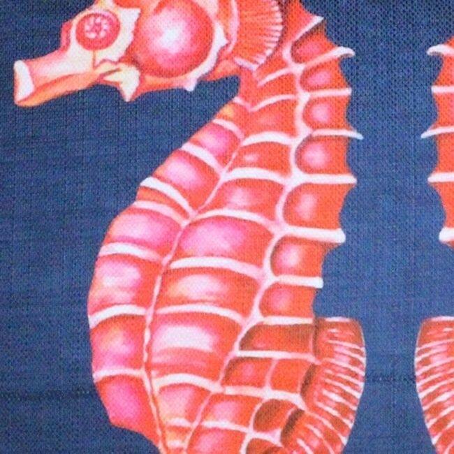 Sea Island Sea Horse Reflect Throw Pillow