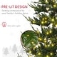 preview thumbnail 6 of 7, HOMCOM 8' Prelit Artificial Christmas Tree with Warm White LED lights - Green - 8 Foot